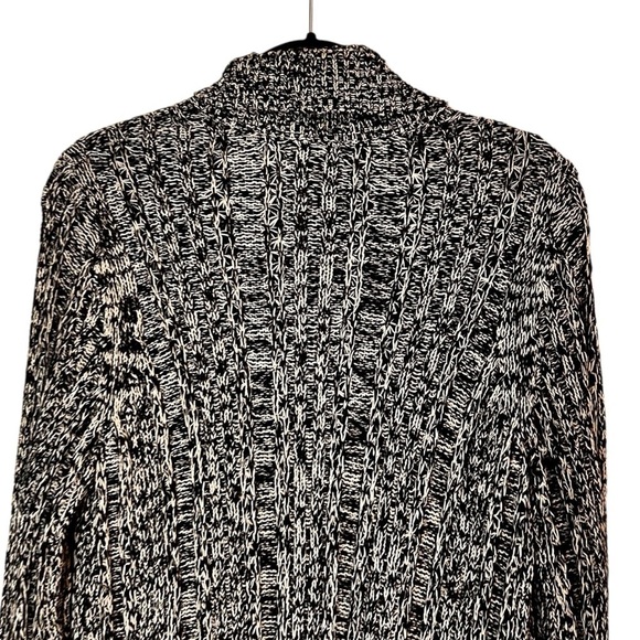 Anthropologie Tehana Cardigan- Marled Black/White Open Knit Cardigan- Medium - Picture 10 of 15